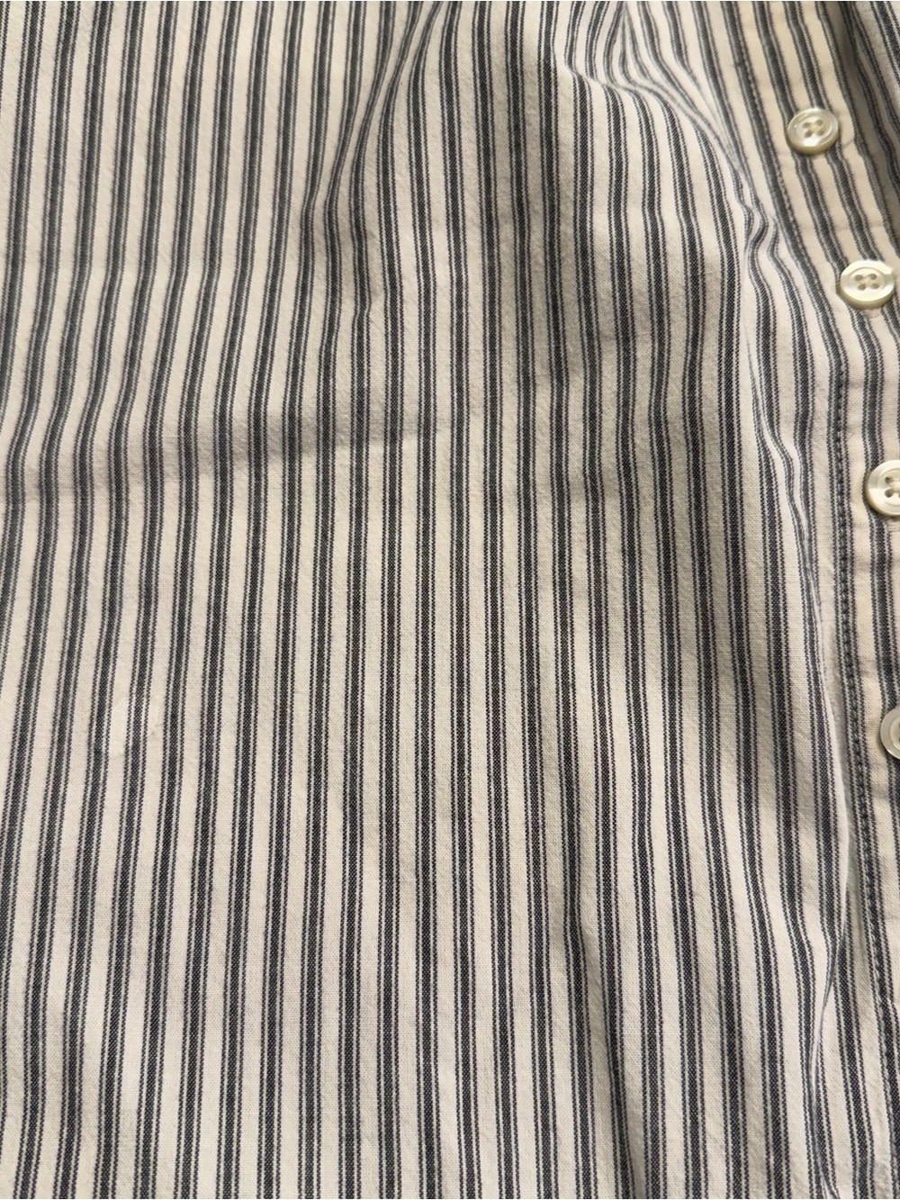 The Great Flutter Cami Dress Gray Stripe Cotton Midi Button Front Pocket 1 Small - Picture 15 of 16